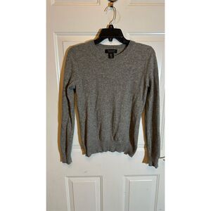 Tahari Women's Gray 2-ply Cashmere Pullover Sweater Size Medium